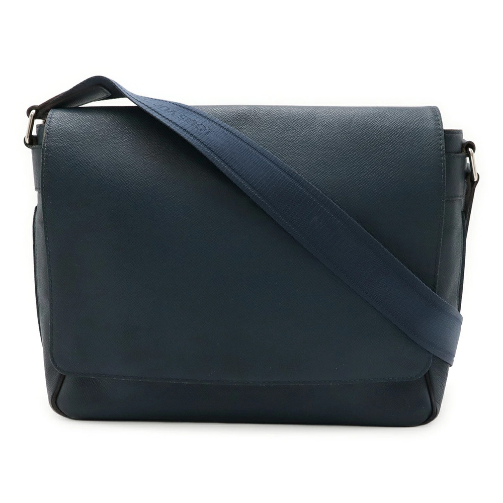 LOUIS VUITTON Taiga Roman Shoulder Bag Messenger Leather Ocean Blue